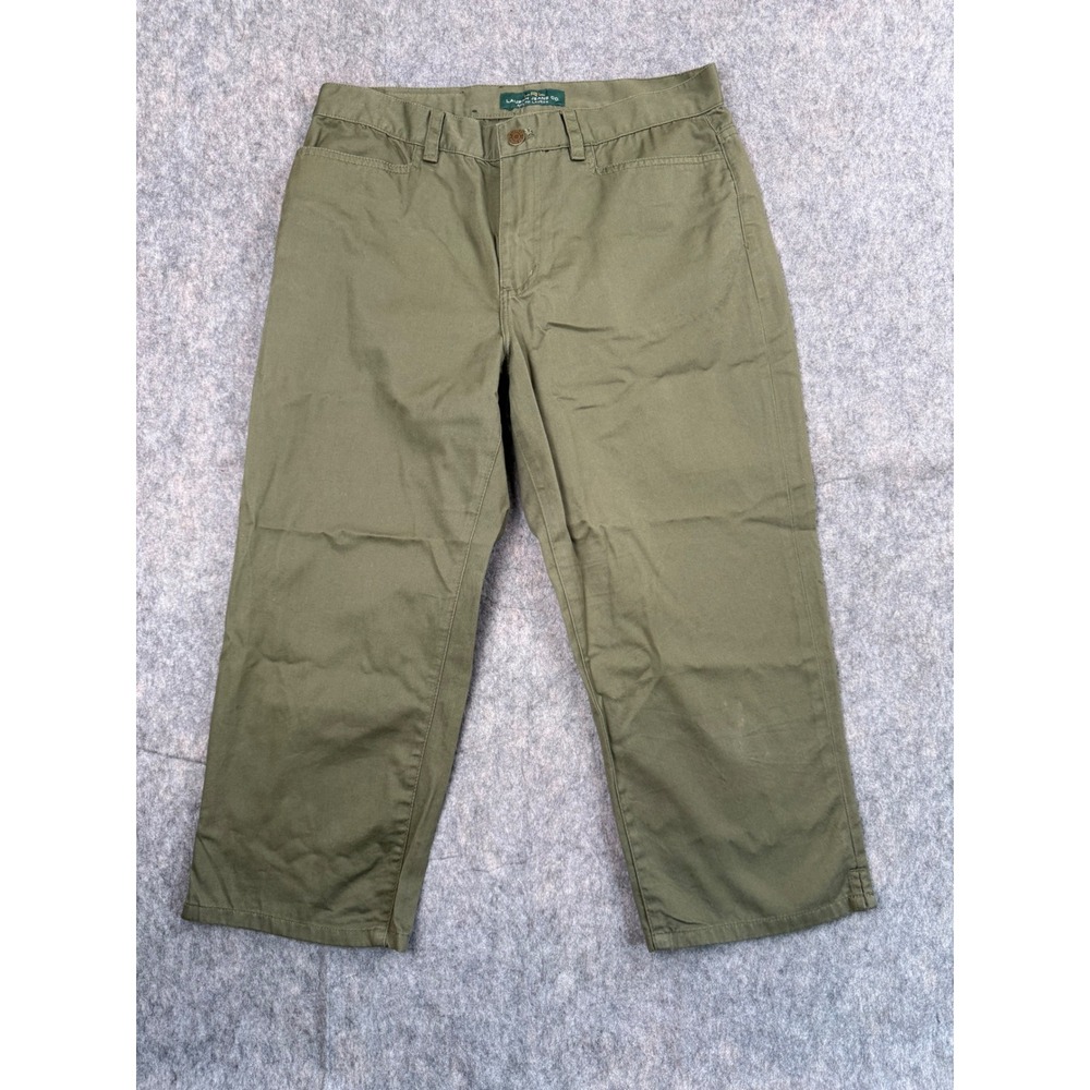 Lauren Ralph Lauren‎ Jeans Co Olive Green Classic Midcalf Cropped Pants Womens 8